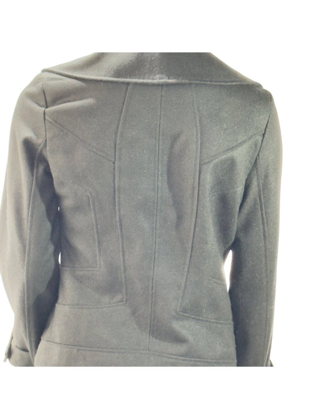 Guess Women's Black Double-Breasted Peacoat Wool Blend Size S - Picture 10 of 14